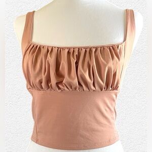 Cotton On Women's Cropped Tank Top  Luxe Open Neck Top Med